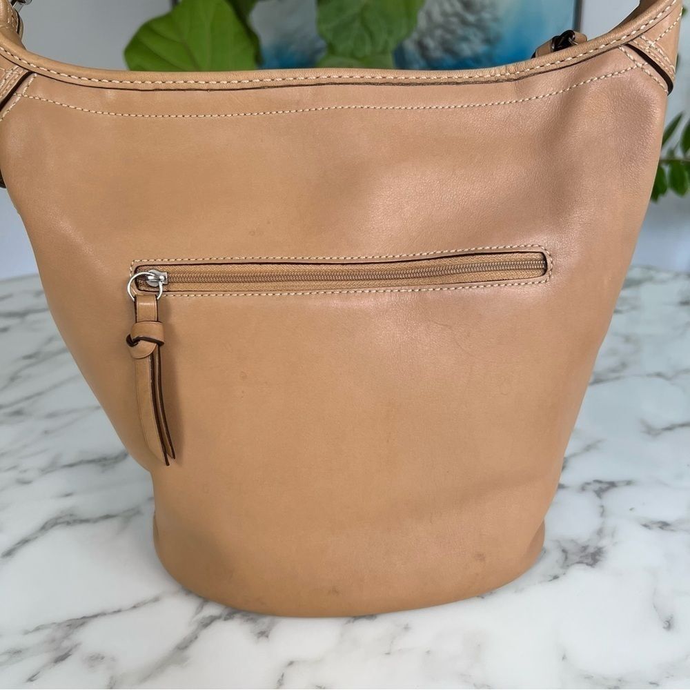 COACH Vintage Y2K Bleecker Duffle Crossbody Shoudler Bag Camel Leather F13353 - Picture 12 of 16